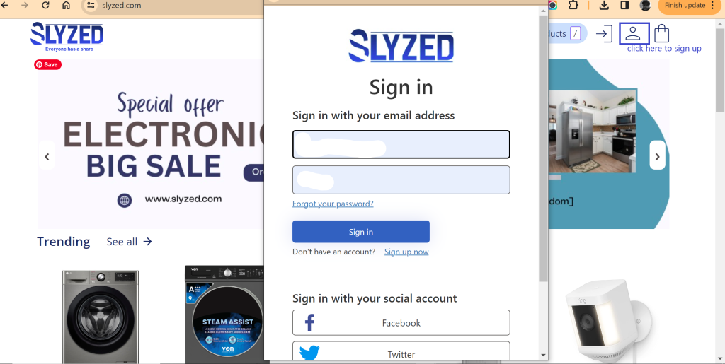 slyzed sign up guide